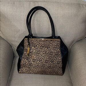 Vince Camuto Leopard and Black Purse